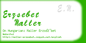 erzsebet maller business card